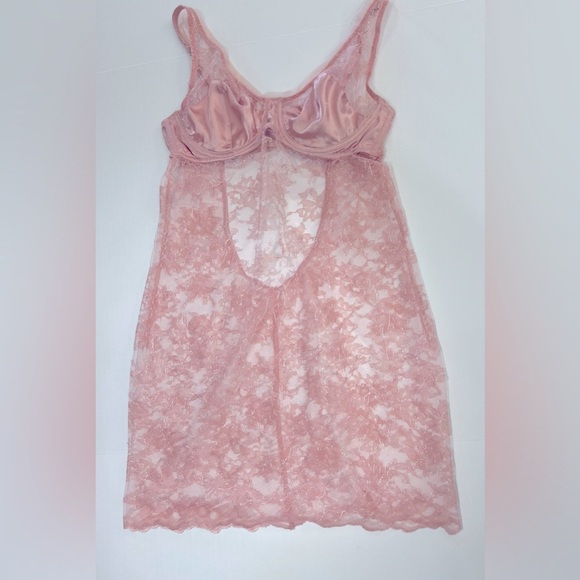 Vintage Victoria's Secret Pink Lace Chemise - Picture 3 of 14